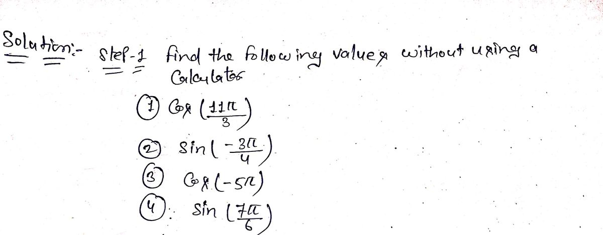 Trigonometry homework question answer, step 1, image 1